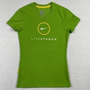 Nike Shirt Womens Small Green Livestrong Activewear Ladies Casual Gym‎ Athlete
